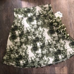 LuLaRoe | Azure Green & White Tye Die Skirt